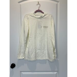 NWT Adidas Off White Long Sleeve Basketball T-Shirt Size Small